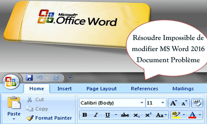 Office 2016 impossible à modifier