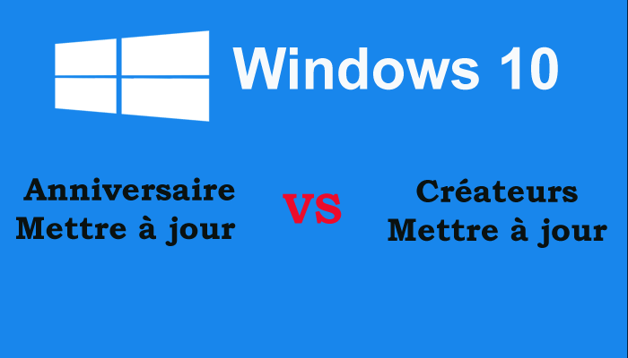 anniversary mettre à jour vs mise à jour des créateurs,