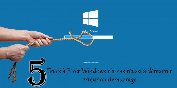 fixer Windows n'a pas pu démarrer l'erreur