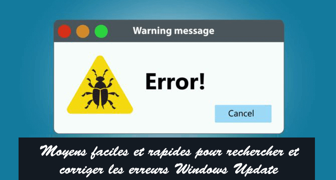 vérifier les erreurs de mise à jour de Windows
