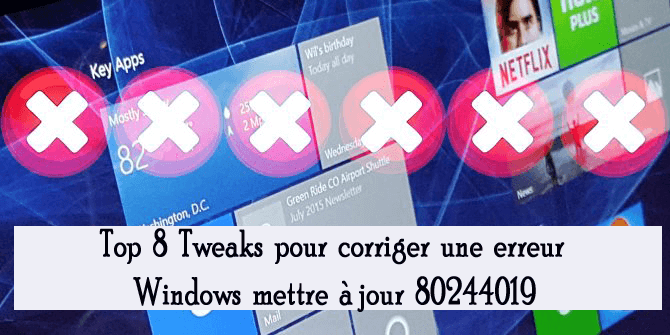 Windows mettre à jour 80244019