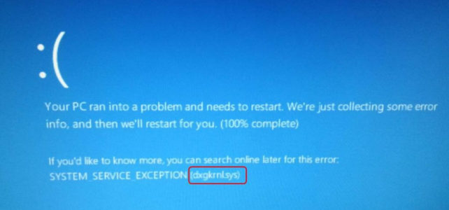 Comment réparer BSOD dxgkrnl.sys erreur sur Windows 10
